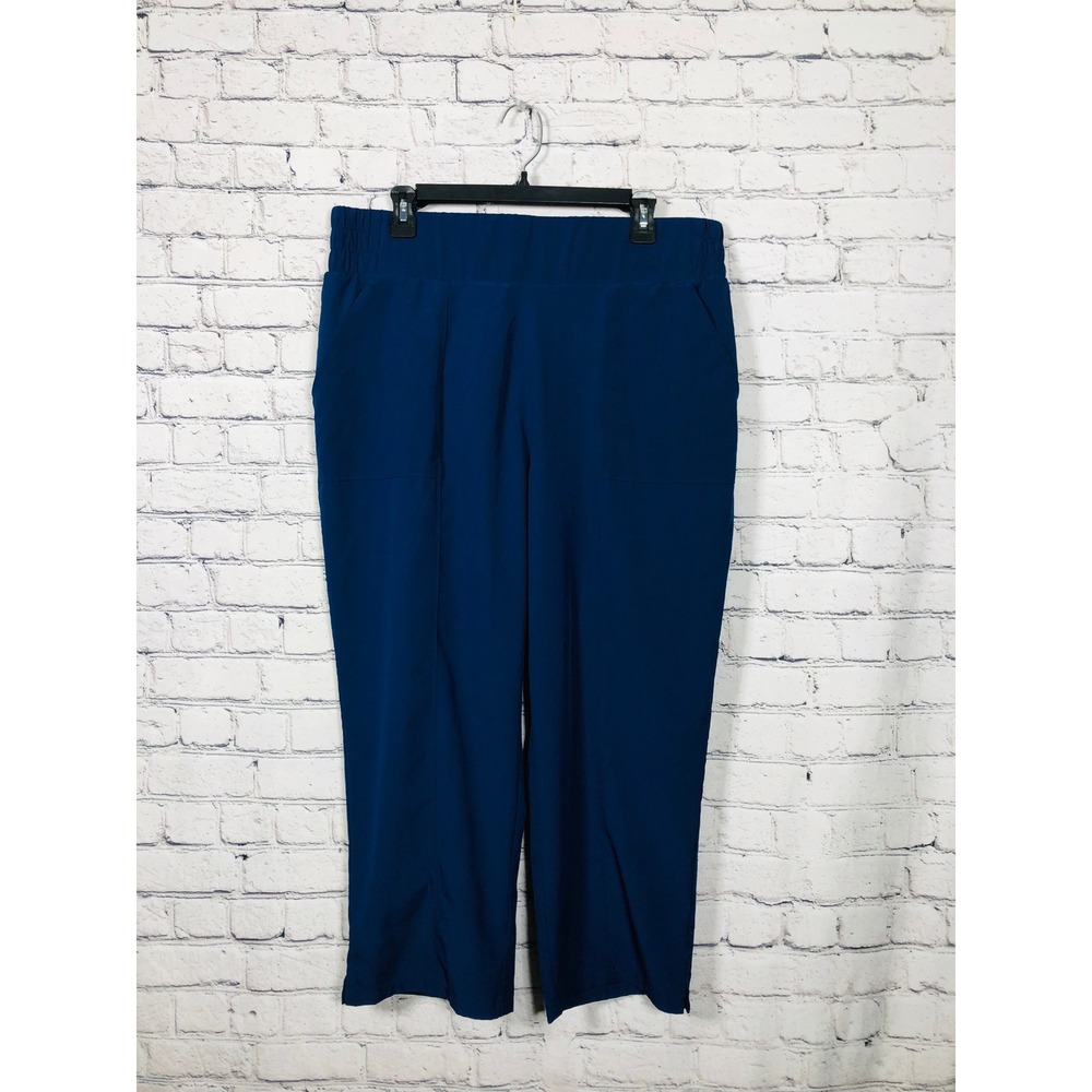 Croft & Barrow Pants Womens XL Navy Blue Crop Pull On Stretch Excellent Pocket